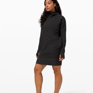 Lululemon Call for Cozy Black Ribbed Dress Size 4
